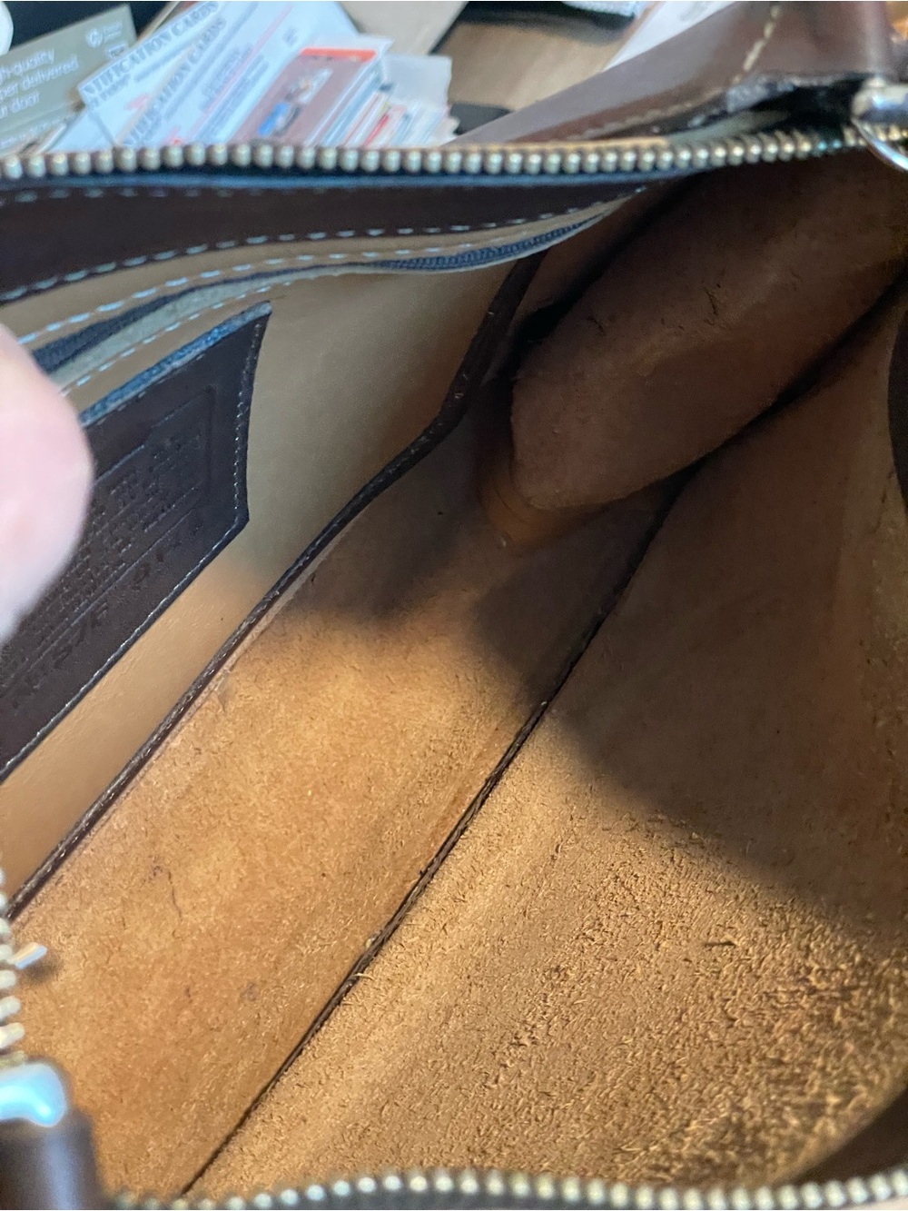 Vintage Coach 9144 Legacy Studio Flap Camel Brown Leather Shoulder Bag Y2K - Picture 10 of 13